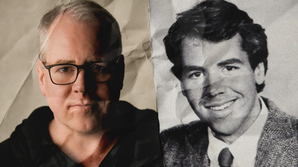 Gli scrittori sono come gli adolescenti: bugiardi. Intervista a Bret Easton Ellis - A sinistra: © Casey Nelson; A destra: © Bret Easton Ellis, 1982 yearbook photo from the Buckley School, Sherman Oaks, California.